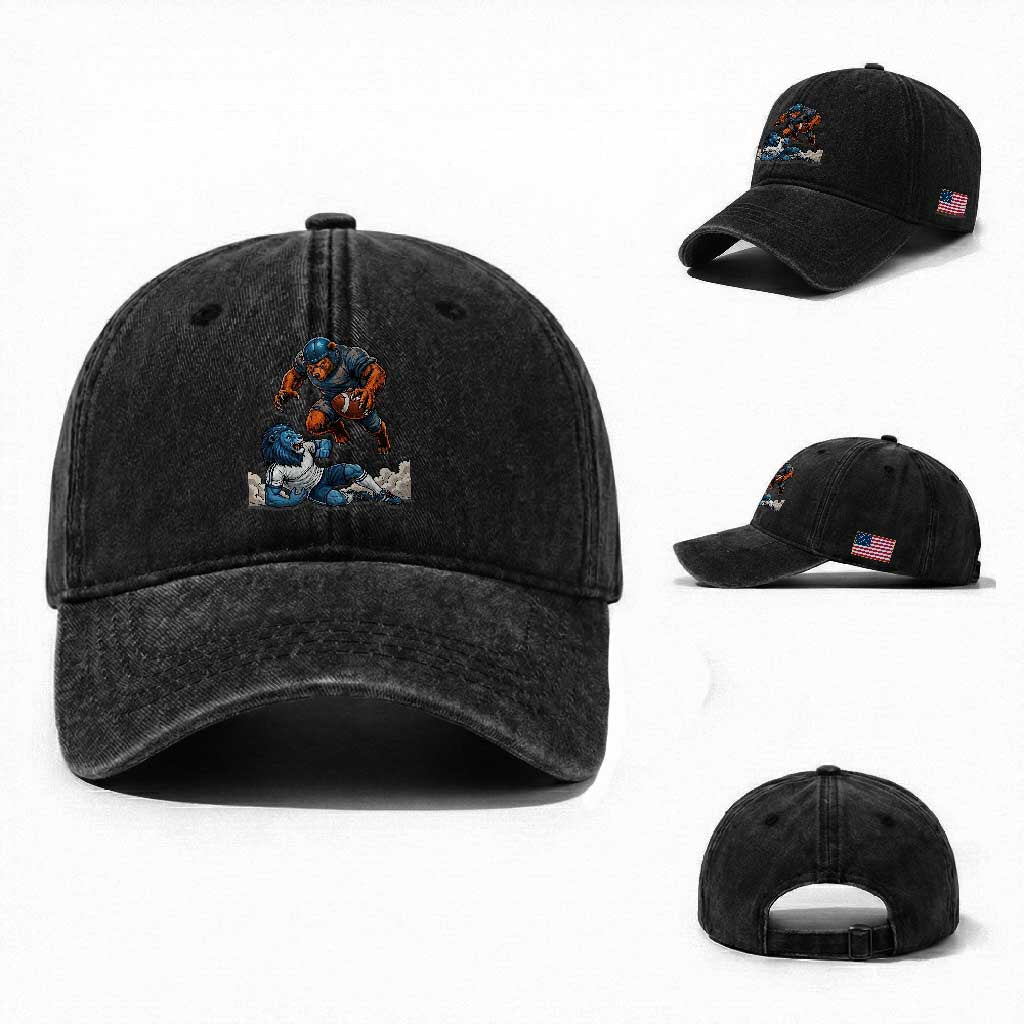 Fierce Br Defeating Lio Washed Cotton Baseball Cap Gift For Football Lovers