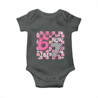 Pink Checkered I Was 6 Now I Am 7 Baby Onesie Girl Birthday Gift - Wonder Print Shop