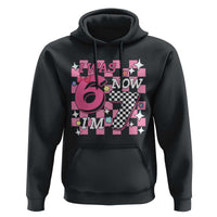 Pink Checkered I Was 6 Now I Am 7 Hoodie Girl Birthday Gift - Wonder Print Shop
