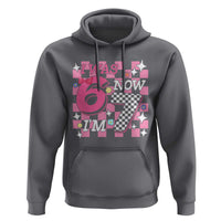 Pink Checkered I Was 6 Now I Am 7 Hoodie Girl Birthday Gift - Wonder Print Shop
