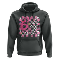 Pink Checkered I Was 6 Now I Am 7 Hoodie Girl Birthday Gift - Wonder Print Shop