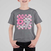 Pink Checkered I Was 6 Now I Am 7 T Shirt For Kid Girl Birthday Gift - Wonder Print Shop