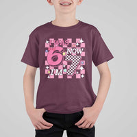 Pink Checkered I Was 6 Now I Am 7 T Shirt For Kid Girl Birthday Gift - Wonder Print Shop