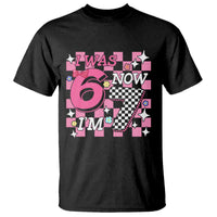Pink Checkered I Was 6 Now I Am 7 T Shirt Girl Birthday Gift - Wonder Print Shop