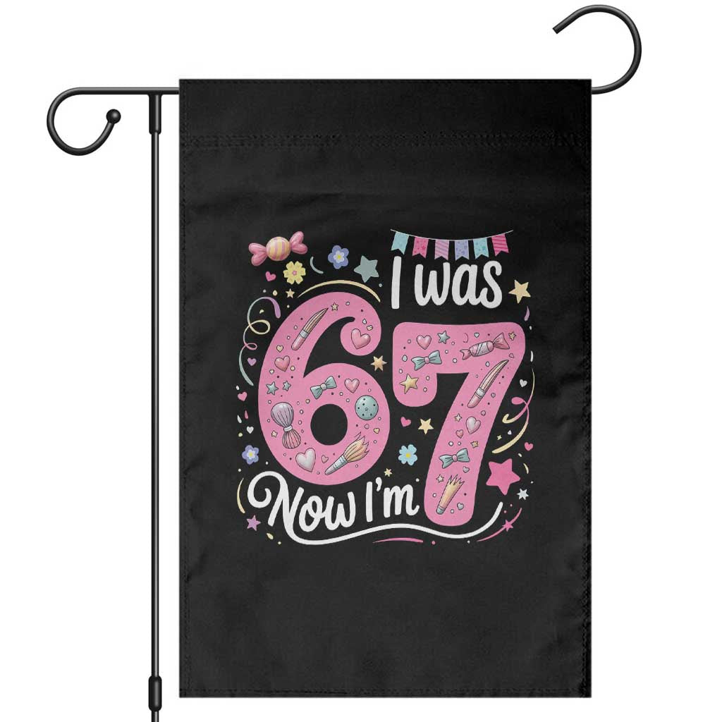 Seventh Birthday Girl Garden Flag I Was 6 Now I Am 7 Meme - Wonder Print Shop