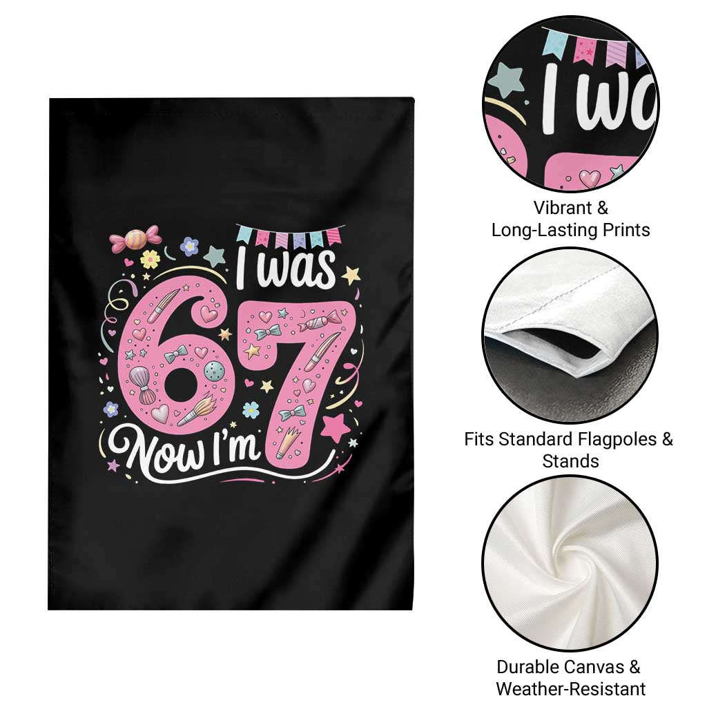 Seventh Birthday Girl Garden Flag I Was 6 Now I Am 7 Meme - Wonder Print Shop
