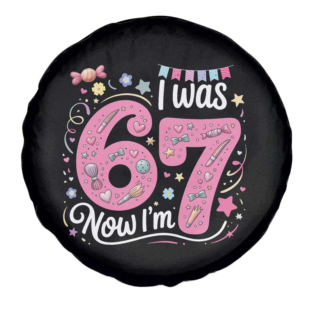 Seventh Birthday Girl Spare Tire Cover I Was 6 Now I Am 7 Meme - Wonder Print Shop