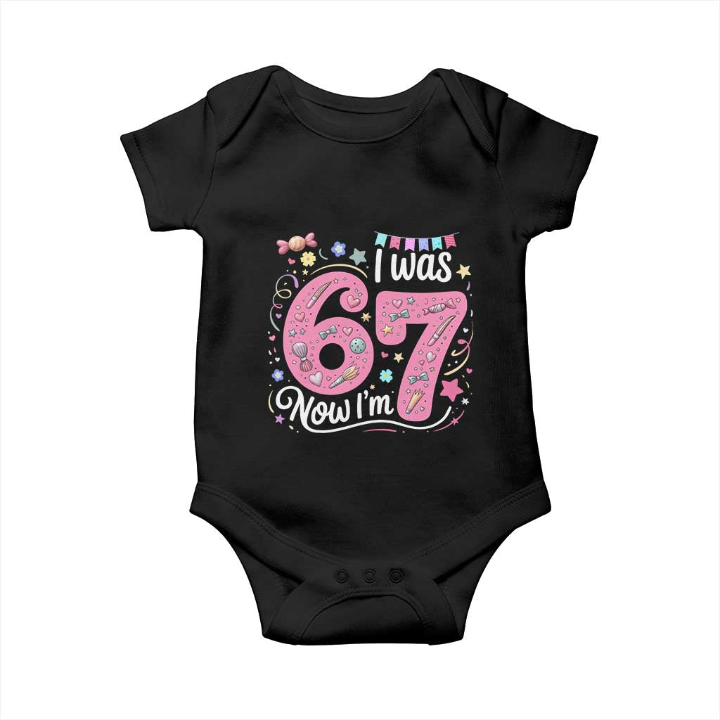 Seventh Birthday Girl Baby Onesie I Was 6 Now I Am 7 Meme - Wonder Print Shop
