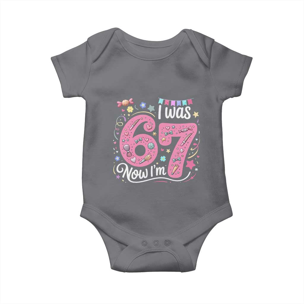 Seventh Birthday Girl Baby Onesie I Was 6 Now I Am 7 Meme - Wonder Print Shop