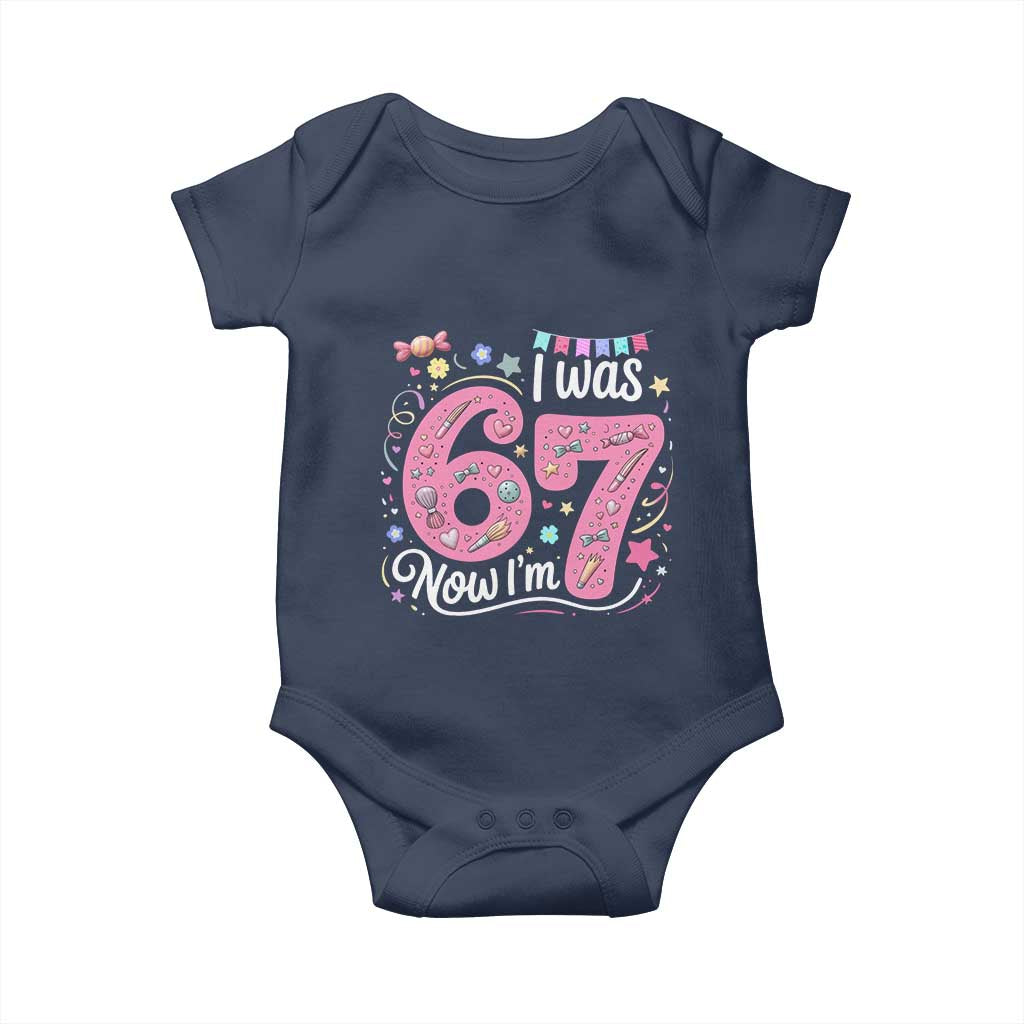 Seventh Birthday Girl Baby Onesie I Was 6 Now I Am 7 Meme - Wonder Print Shop