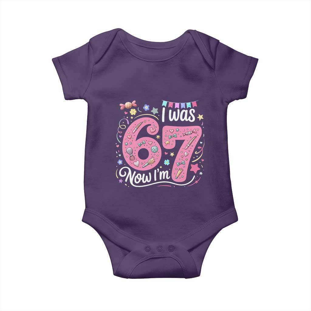 Seventh Birthday Girl Baby Onesie I Was 6 Now I Am 7 Meme - Wonder Print Shop