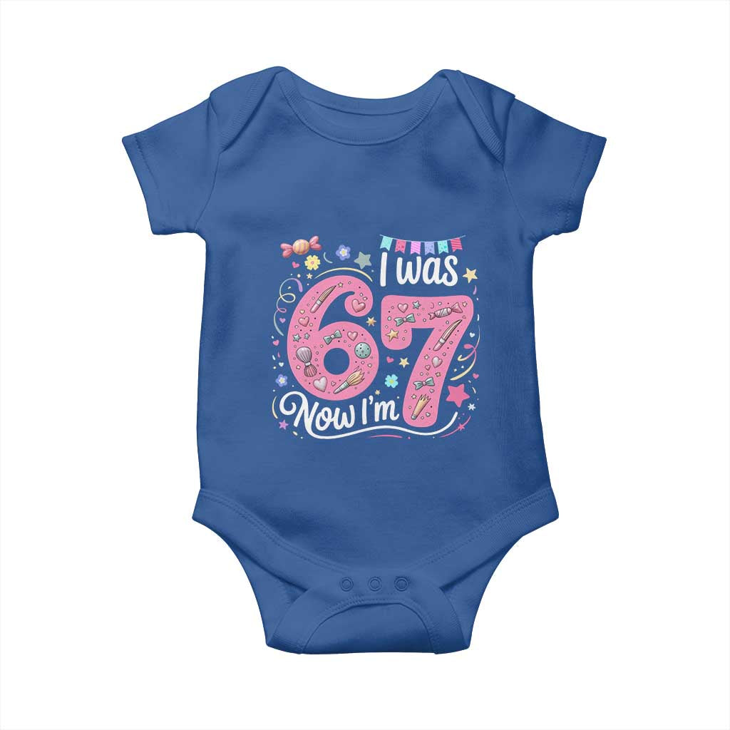 Seventh Birthday Girl Baby Onesie I Was 6 Now I Am 7 Meme - Wonder Print Shop