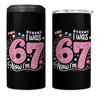 Seventh Birthday Girl 4 in 1 Can Cooler Tumbler I Was 6 Now I Am 7 Meme - Wonder Print Shop