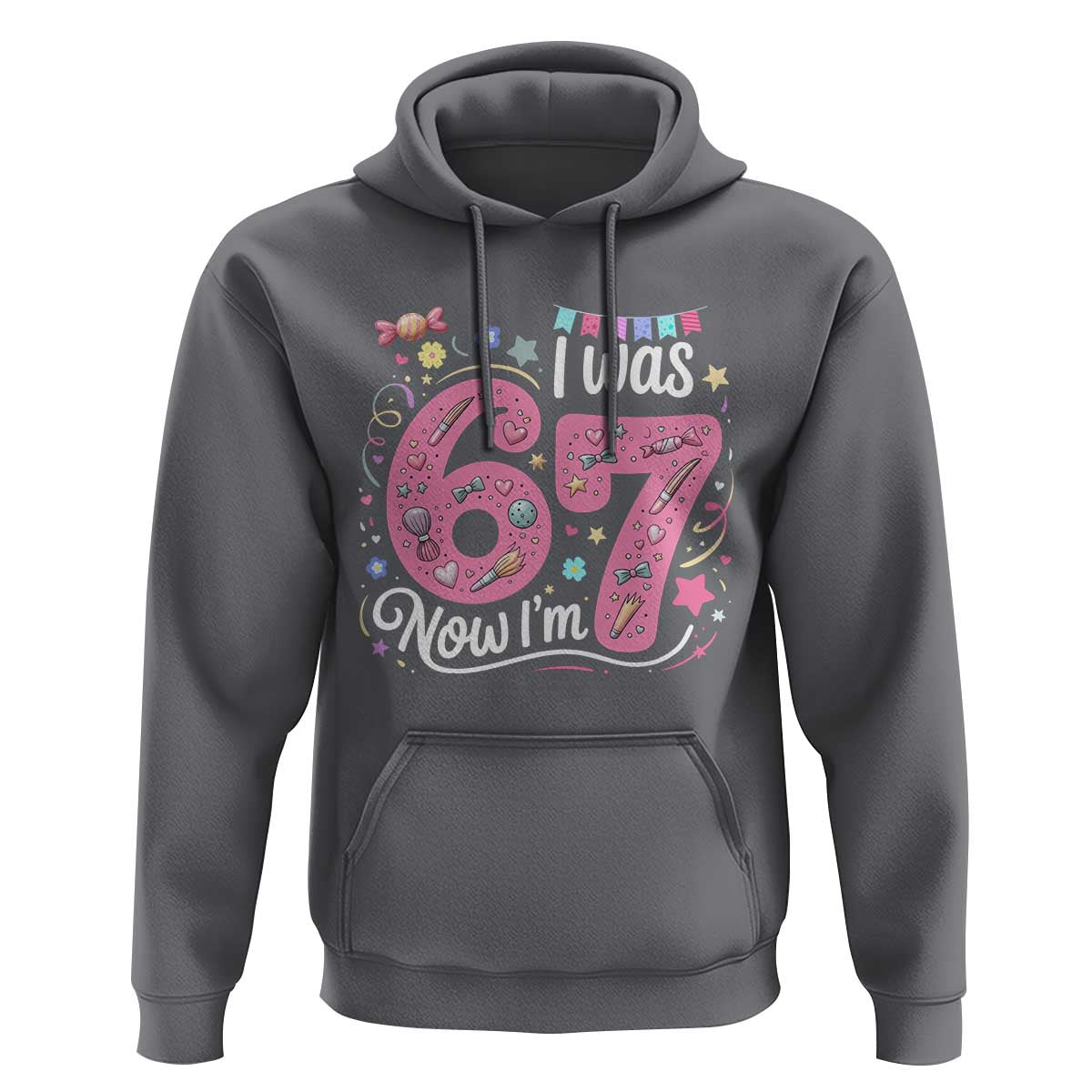Seventh Birthday Girl Hoodie I Was 6 Now I Am 7 Meme - Wonder Print Shop