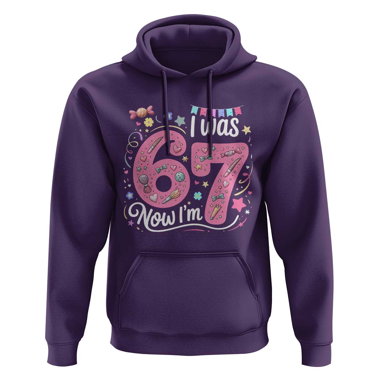 Seventh Birthday Girl Hoodie I Was 6 Now I Am 7 Meme - Wonder Print Shop