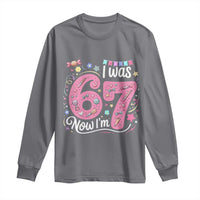 Seventh Birthday Girl Long Sleeve Shirt I Was 6 Now I Am 7 Meme - Wonder Print Shop