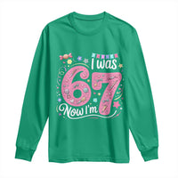Seventh Birthday Girl Long Sleeve Shirt I Was 6 Now I Am 7 Meme - Wonder Print Shop