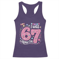 Seventh Birthday Girl Racerback Tank Top I Was 6 Now I Am 7 Meme - Wonder Print Shop