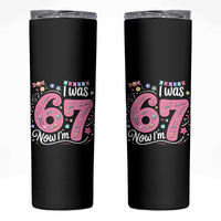 Seventh Birthday Girl Skinny Tumbler I Was 6 Now I Am 7 Meme - Wonder Print Shop