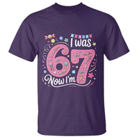 Seventh Birthday Girl T Shirt I Was 6 Now I Am 7 Meme - Wonder Print Shop