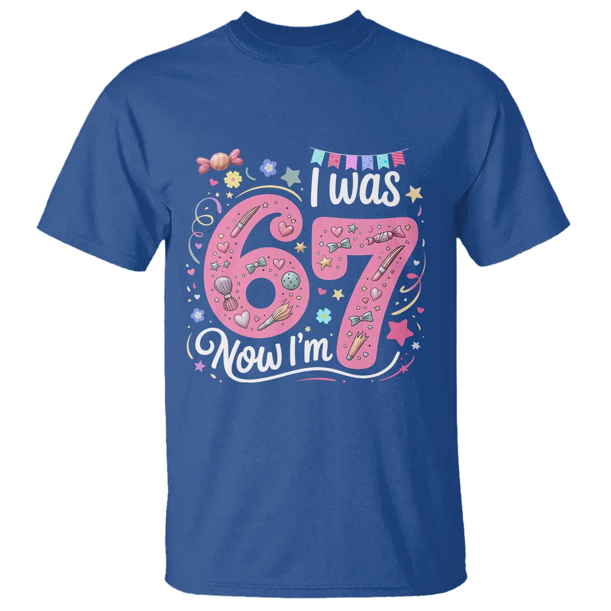 Seventh Birthday Girl T Shirt I Was 6 Now I Am 7 Meme - Wonder Print Shop