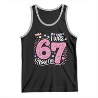 Seventh Birthday Girl Tank Top I Was 6 Now I Am 7 Meme - Wonder Print Shop