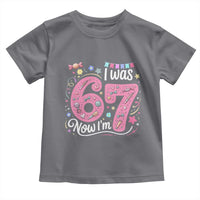 Seventh Birthday Girl Toddler T Shirt I Was 6 Now I Am 7 Meme - Wonder Print Shop