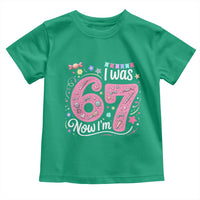 Seventh Birthday Girl Toddler T Shirt I Was 6 Now I Am 7 Meme - Wonder Print Shop