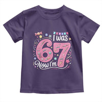 Seventh Birthday Girl Toddler T Shirt I Was 6 Now I Am 7 Meme - Wonder Print Shop