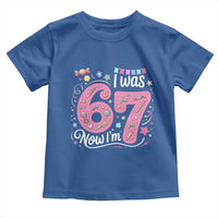 Seventh Birthday Girl Toddler T Shirt I Was 6 Now I Am 7 Meme - Wonder Print Shop