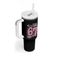 Seventh Birthday Girl Tumbler With Handle I Was 6 Now I Am 7 Meme - Wonder Print Shop