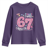 Seventh Birthday Girl Youth Sweatshirt I Was 6 Now I Am 7 Meme - Wonder Print Shop