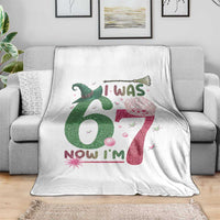 Birthday Girl I Was 6 Now I Am 7 Throw Blanket Gift For Alpha Kids - Wonder Print Shop