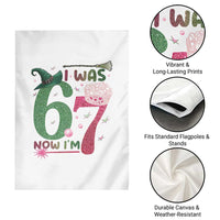 Birthday Girl I Was 6 Now I Am 7 Garden Flag Gift For Alpha Kids - Wonder Print Shop
