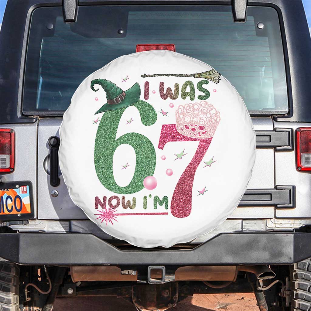 Birthday Girl I Was 6 Now I Am 7 Spare Tire Cover Gift For Alpha Kids - Wonder Print Shop