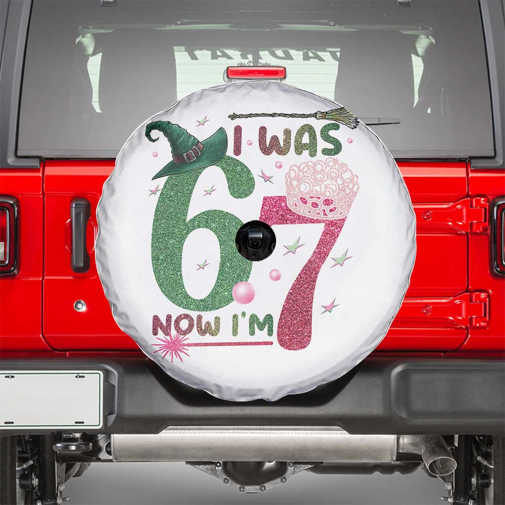Birthday Girl I Was 6 Now I Am 7 Spare Tire Cover Gift For Alpha Kids - Wonder Print Shop