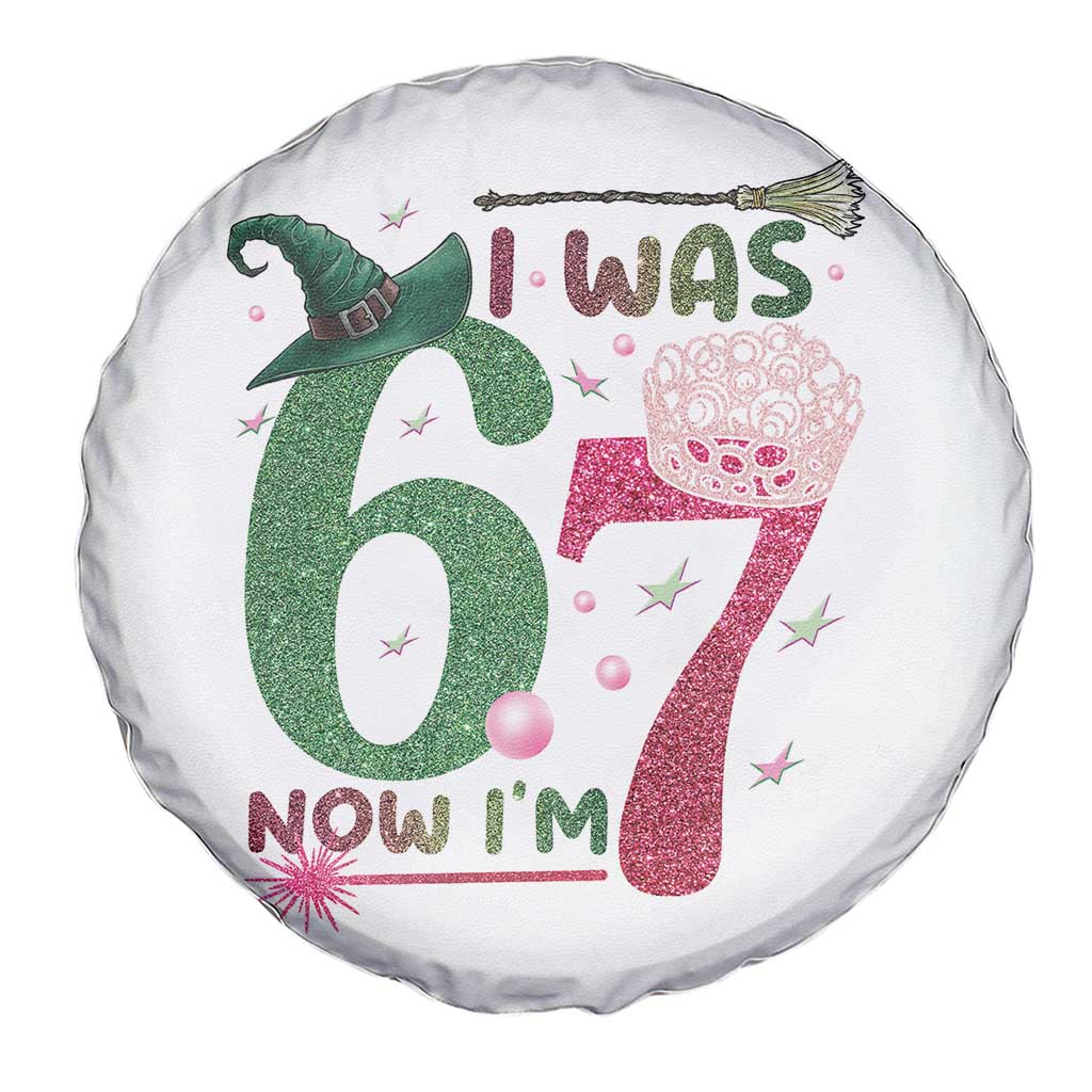 Birthday Girl I Was 6 Now I Am 7 Spare Tire Cover Gift For Alpha Kids - Wonder Print Shop