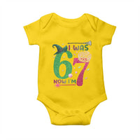 Birthday Girl I Was 6 Now I Am 7 Baby Onesie Gift For Alpha Kids - Wonder Print Shop