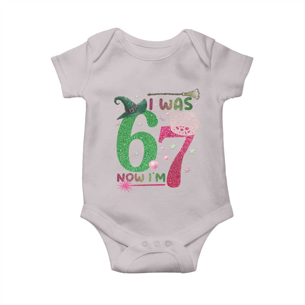 Birthday Girl I Was 6 Now I Am 7 Baby Onesie Gift For Alpha Kids - Wonder Print Shop