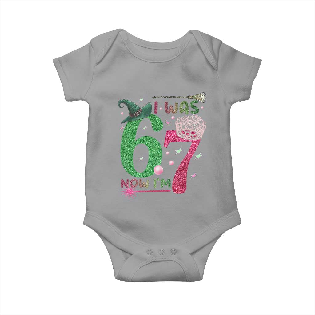 Birthday Girl I Was 6 Now I Am 7 Baby Onesie Gift For Alpha Kids - Wonder Print Shop