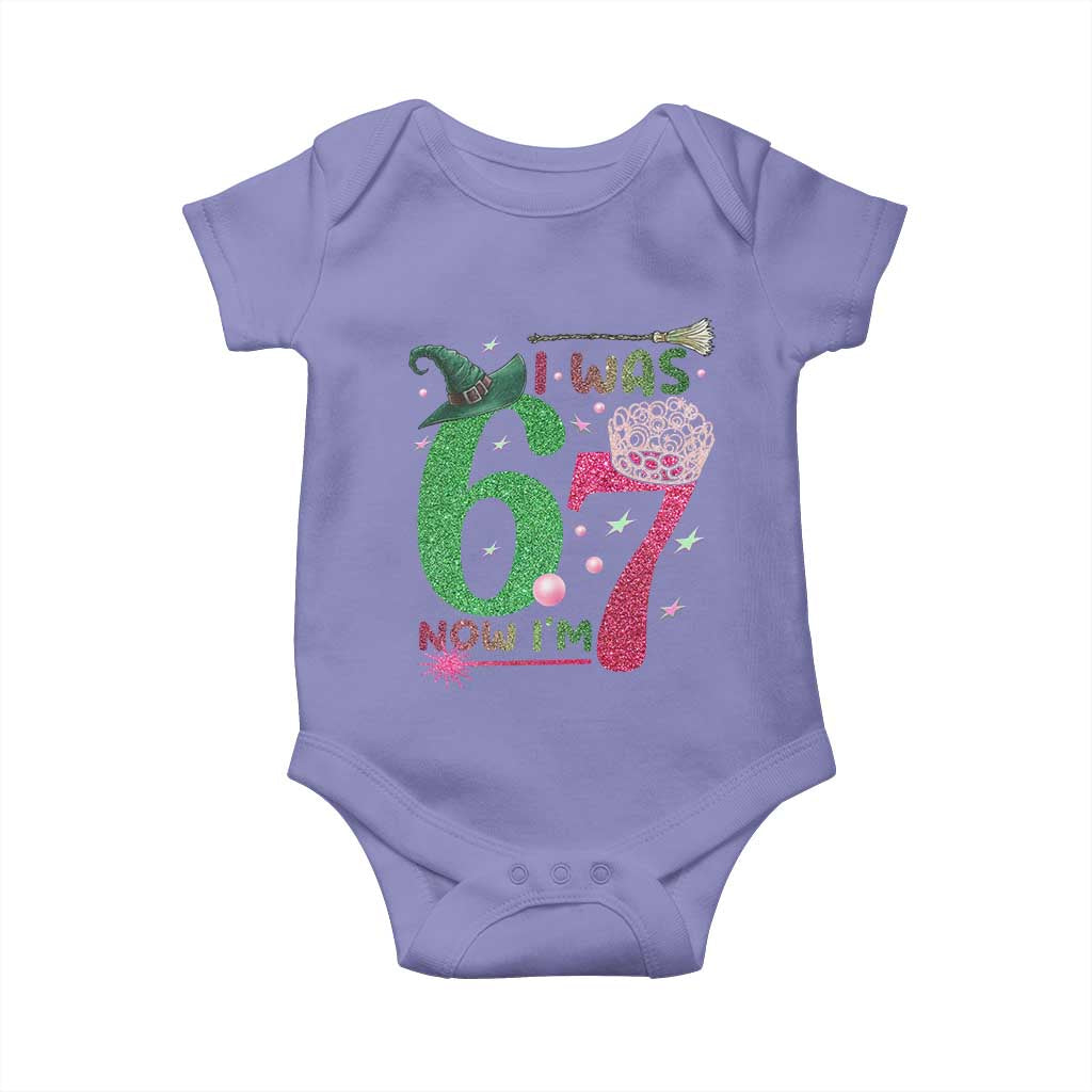 Birthday Girl I Was 6 Now I Am 7 Baby Onesie Gift For Alpha Kids - Wonder Print Shop
