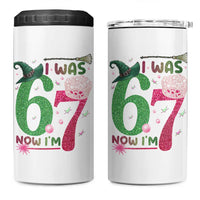 Birthday Girl I Was 6 Now I Am 7 4 in 1 Can Cooler Tumbler Gift For Alpha Kids - Wonder Print Shop
