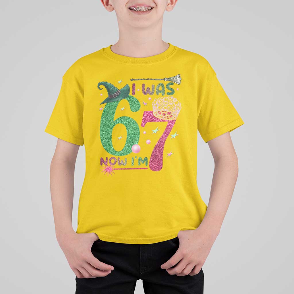 Birthday Girl I Was 6 Now I Am 7 T Shirt For Kid Gift For Alpha Kids - Wonder Print Shop