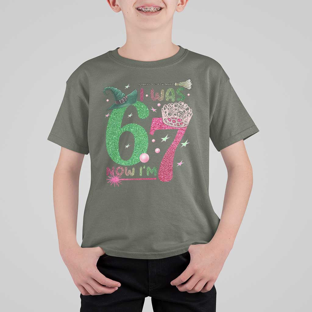 Birthday Girl I Was 6 Now I Am 7 T Shirt For Kid Gift For Alpha Kids - Wonder Print Shop