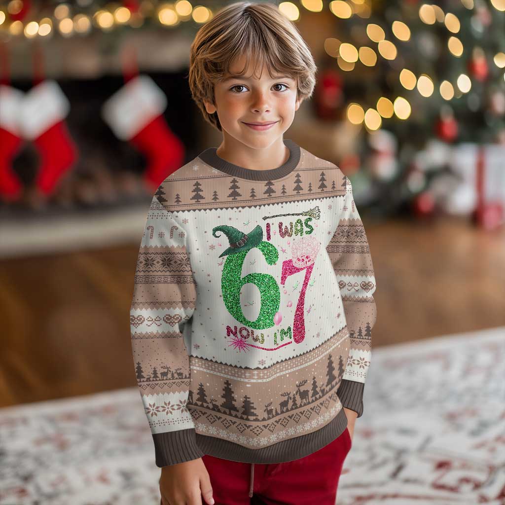 Birthday Girl I Was 6 Now I Am 7 Ugly Christmas Sweater Gift For Alpha Kids - Wonder Print Shop
