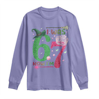 Birthday Girl I Was 6 Now I Am 7 Long Sleeve Shirt Gift For Alpha Kids - Wonder Print Shop