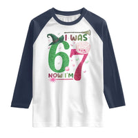 Birthday Girl I Was 6 Now I Am 7 Raglan Shirt Gift For Alpha Kids - Wonder Print Shop