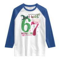 Birthday Girl I Was 6 Now I Am 7 Raglan Shirt Gift For Alpha Kids - Wonder Print Shop