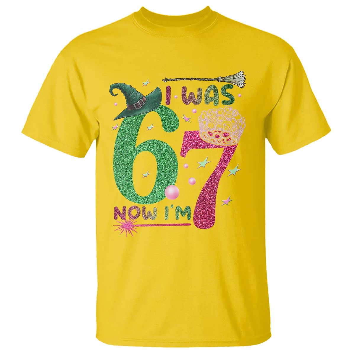 Birthday Girl I Was 6 Now I Am 7 T Shirt Gift For Alpha Kids - Wonder Print Shop