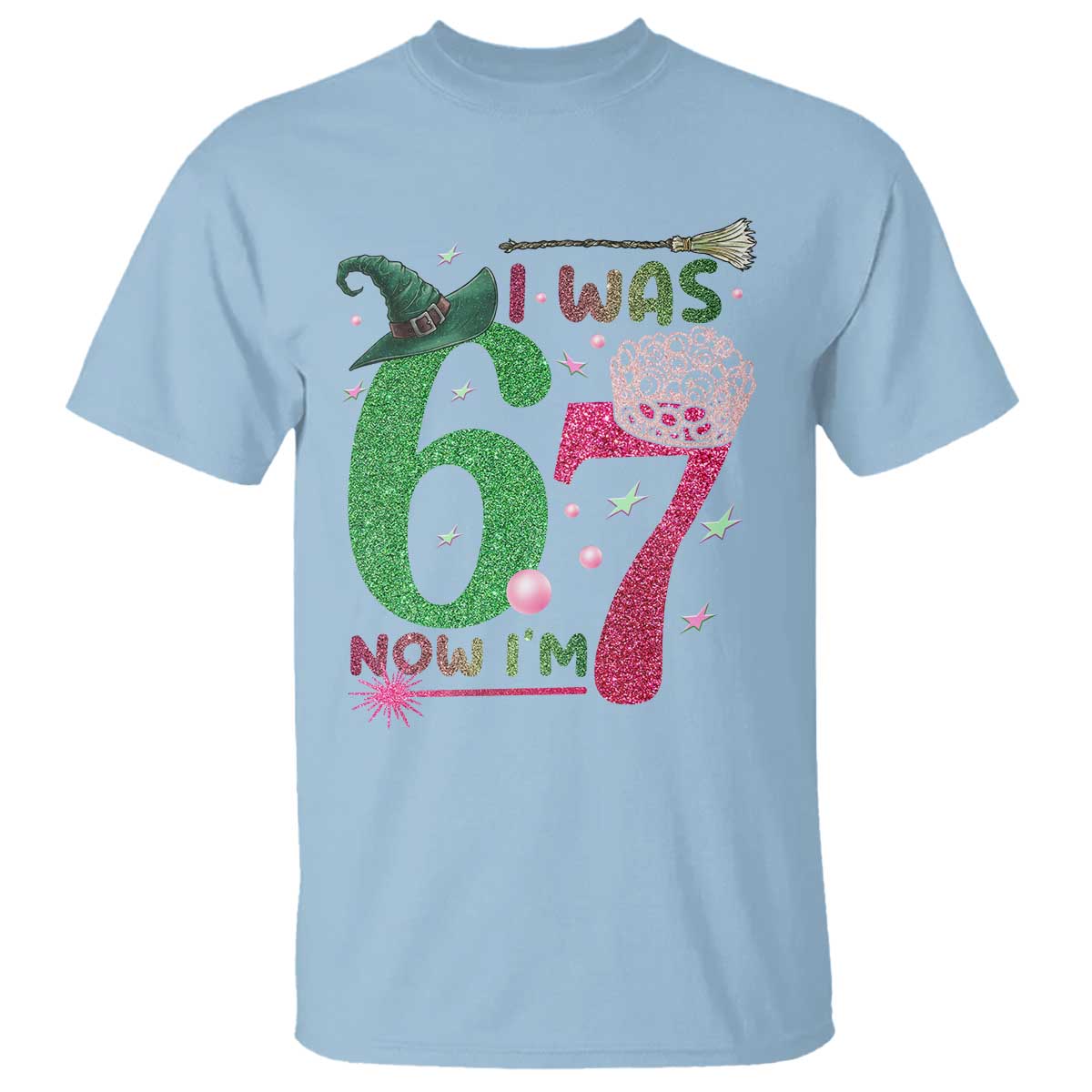 Birthday Girl I Was 6 Now I Am 7 T Shirt Gift For Alpha Kids - Wonder Print Shop